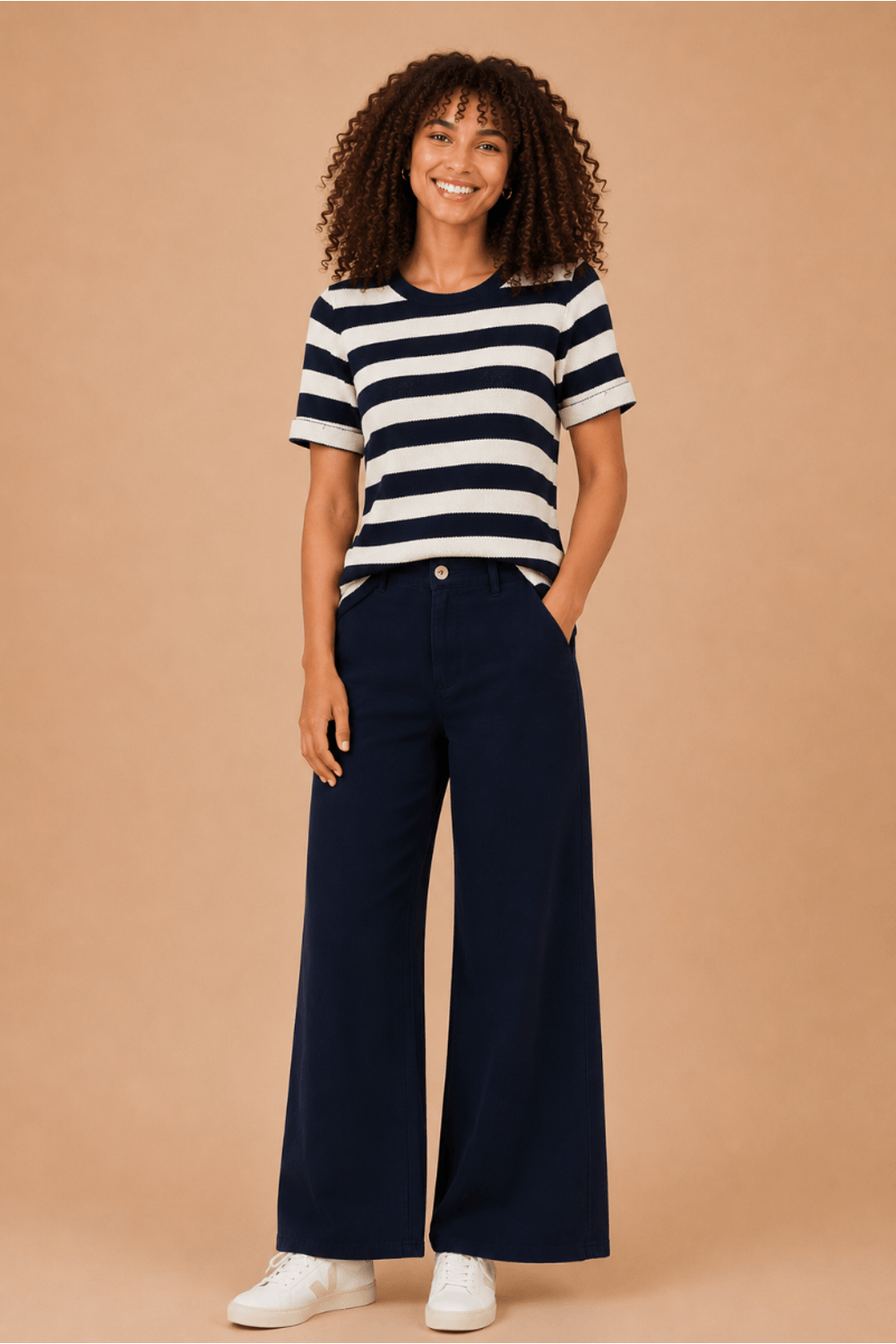 BLUSA HERITAGE LISTRA BOTOES MARINHO